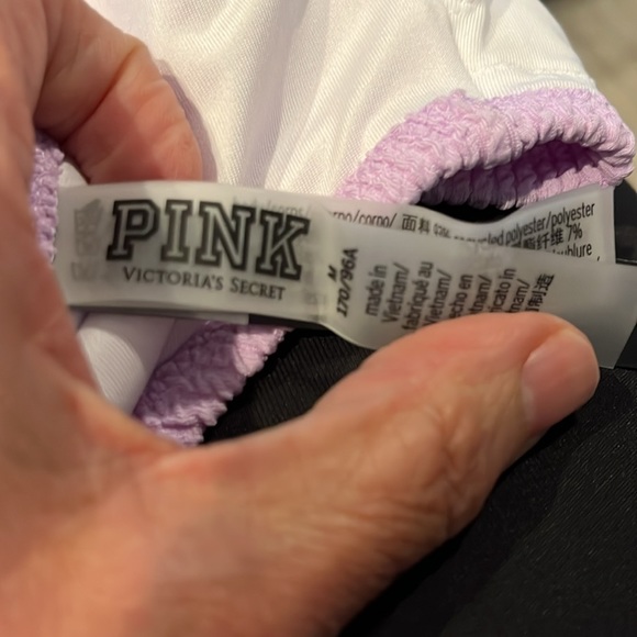 🔥NWOT!! Pink Victoria Secret One Piece Cutout Bathing Suit. Size:M Color:Lilac - Picture 10 of 10